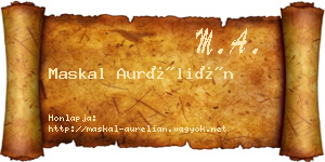 Maskal Aurélián névjegykártya